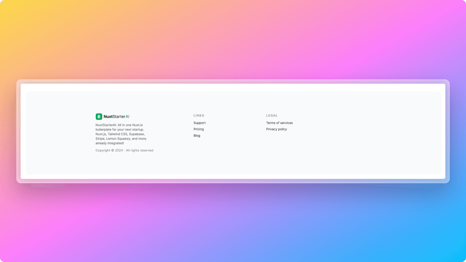 NuxtJs Footer component image